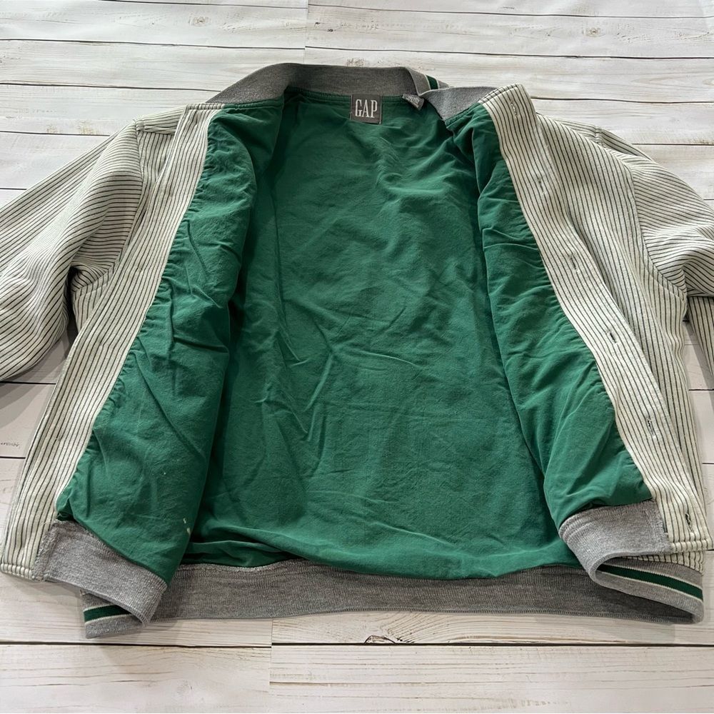 GAP Vintage Bomber Jacket with Ribbed Details 80s/90s Rare Made in Hong Kong - Picture 7 of 8